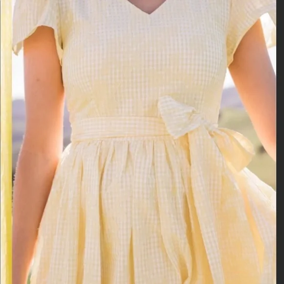 Rachel Parcell Yellow Puff Sleeve Dress - Picture 4 of 7